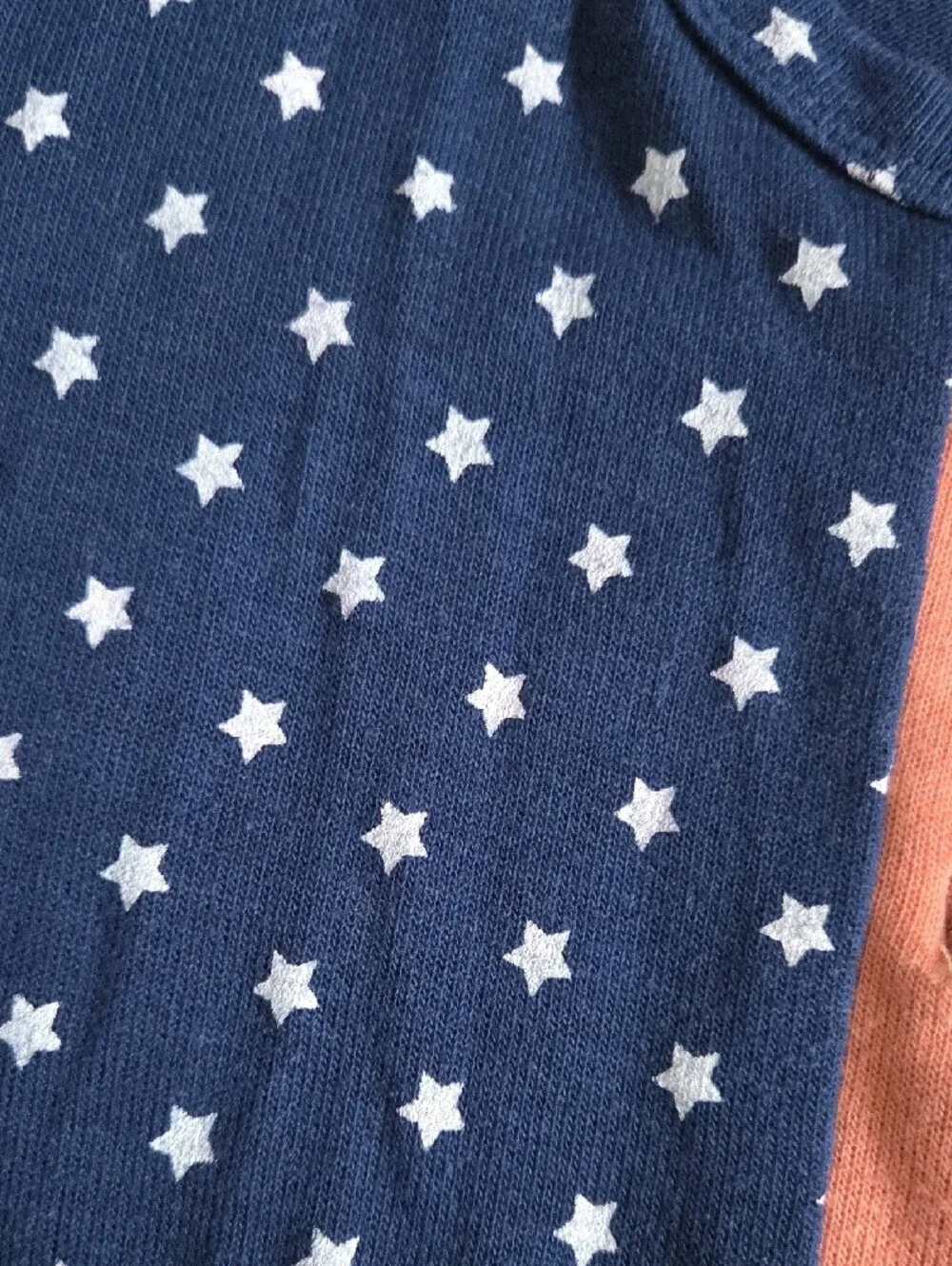 Girls Navy Star Print Cardigan with Pink Trim